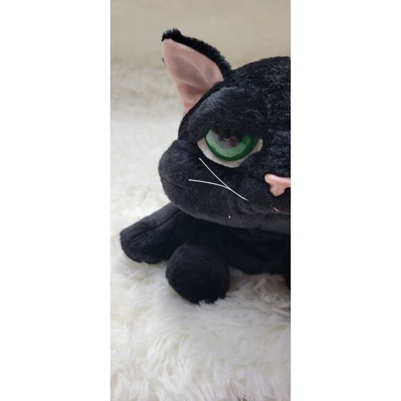 Russ Berrie 8" Shadow Black Cat Green Eyes Soft Plush Stuffed Animal Damaged Tag - Picture 7 of 7
